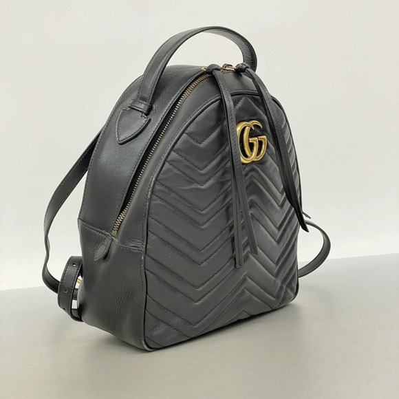 GUCCI Black Leather GG Marmont Backpack main image 4